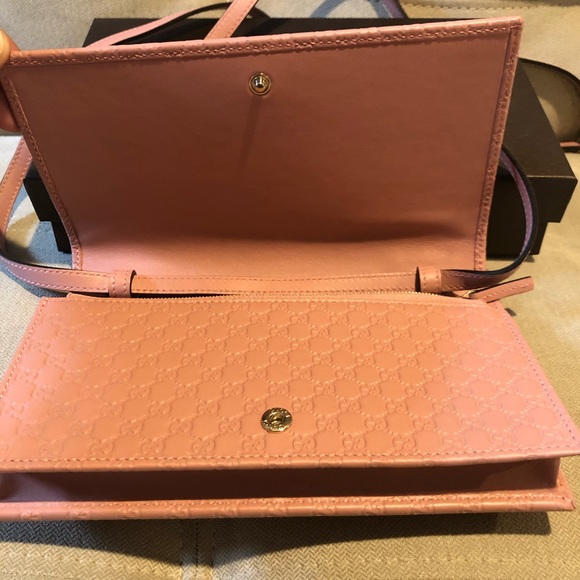 Gucci GG Leather Wallet Clutch Crossbody - Picture 6 of 8